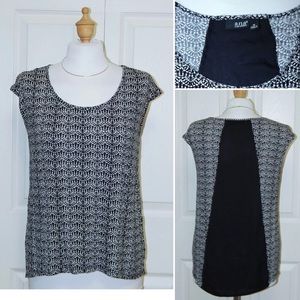 A.N.A. Black & White Knit Top